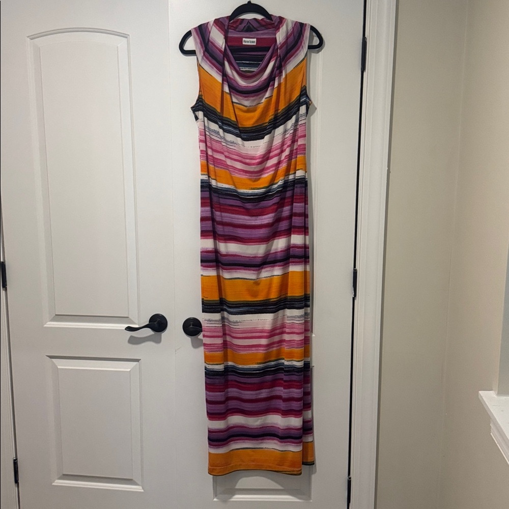 Calvin Klein Multicolor Striped Maxi Dress